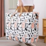 Large Capacity Moisture-Proof Storage Bag - Durable Non-Woven Multifunctional Quilt And Clothes Organizer For Home And Travel, Portable Car Storage Solution With Handles (1-Pack)
