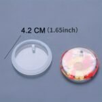 6Pcs Diy Keychain Pendant Silicone Mold Set Crystal Epoxy Resin Mold Round Rectangle Pendants Jewelry Making Casting Mould Resin Casting Molds - Image 8