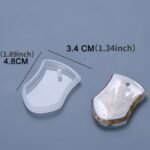 6Pcs Diy Keychain Pendant Silicone Mold Set Crystal Epoxy Resin Mold Round Rectangle Pendants Jewelry Making Casting Mould Resin Casting Molds - Image 7