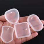 6Pcs Diy Keychain Pendant Silicone Mold Set Crystal Epoxy Resin Mold Round Rectangle Pendants Jewelry Making Casting Mould Resin Casting Molds - Image 10