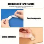 1 Roll Of Double-Sided Transparent Tape - Suitable For Office, School, Diy, Crafts, Scrapbooking, Art, Crafts, Card Making, And Gift Wrapping, As Well As For Valentine'S Day, Party Supplies, Birthday Gifts, And Other Adhesive Needs. - Image 5