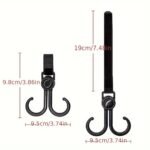 2Pcs-360? Rotating Multipurpose Stroller Hooks ? Durable Cart & Bike Hanger, Organizer Accessory For Parents, Travel Hook - Image 6