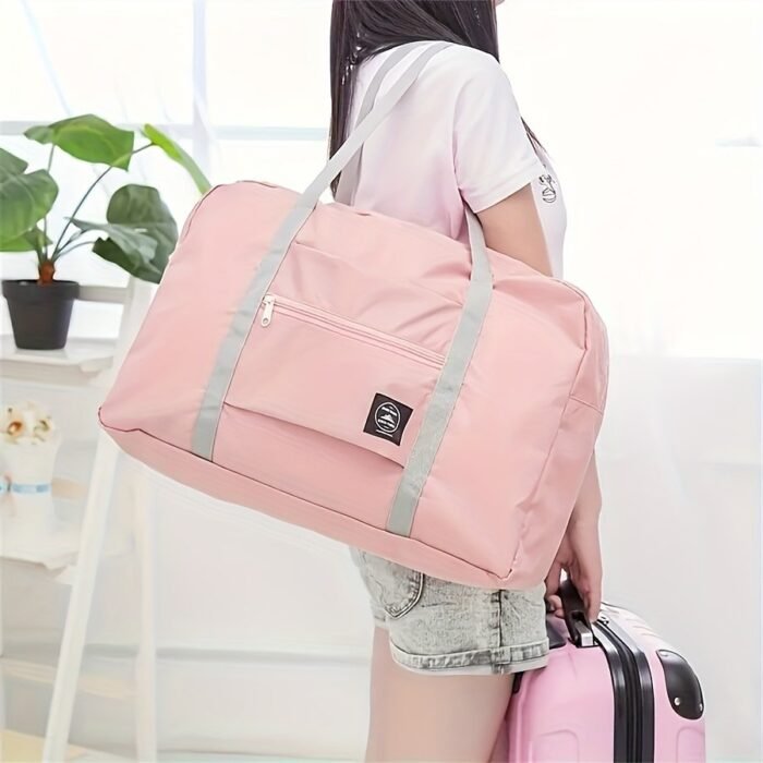 1Pc Foldable Travel Storage Bag With Zipper Closure - Large Capacity Lightweight Polyester Organizer For Clothes, Underwear, Towels & Socks, Multi-Color Options, Hand Washable, Clothes Storage, Portable Clothing Organizer, Convenient Carryall - Image 2