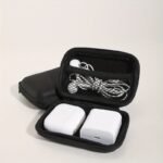 1Pc Portable Electronics Organizer Bag - Hard Shell Travel Case For Headphones, Charging Cables, Usb Charger - Plastic Mini Storage Pouch For Earbuds, Data Cables, Mobile Phone Accessories