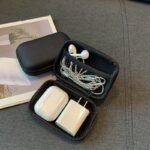 1Pc Portable Electronics Organizer Bag - Hard Shell Travel Case For Headphones, Charging Cables, Usb Charger - Plastic Mini Storage Pouch For Earbuds, Data Cables, Mobile Phone Accessories - Image 2