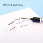 4-Pack Deep Hole Long Nib Markers, 2Cm/0.78In, Waterproof Metal Perforating Pens For Woodworking, Bathroom, And Decoration - Black, Blue, Red, Green - Image 2