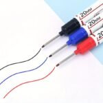 4-Pack Deep Hole Long Nib Markers, 2Cm/0.78In, Waterproof Metal Perforating Pens For Woodworking, Bathroom, And Decoration - Black, Blue, Red, Green - Image 7