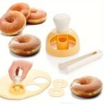 2Pcs Universal Diy Doughnut Making Kit Pp Non Stick Plastic Doughnut Cutting Machine Mold With Spoon Pliers Family Kitchen Easy To Use Doughnut Making Machine Baking Tool For Rv Kitchen - Image 6