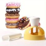 2Pcs Universal Diy Doughnut Making Kit Pp Non Stick Plastic Doughnut Cutting Machine Mold With Spoon Pliers Family Kitchen Easy To Use Doughnut Making Machine Baking Tool For Rv Kitchen - Image 5