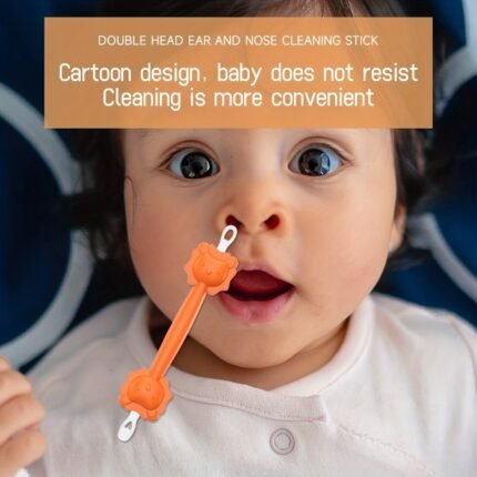 2-In-1 Nose & Ear Cleaner - Booger Remover, Snot And Earwax Tool For Youngsters & Youngsters - Orange/Blue Pe Material - Perfect Gift For Christmas, Halloween, Thanksgiving