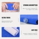 4-Pack Microfiber Chamois Car Towels - Super Absorbent, Ultra-Thick, Lint-Free Detailing Cloth For Polishing, Washing & Drying - Image 5