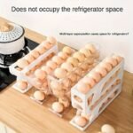 3-Tier Egg Storage Rack For Refrigerator & Kitchen Countertop - Sliding & Rolling Dispenser With Automatic Egg Pickup, Food-Safe Plastic, Space-Saving Design For Freshness Preservation, Egg Organizer For Refrigerator, Compact Layout, Durable Plastic, Meal Preppers, Modern Kitchenware, Hygienic Material, Home Cooks - Image 10