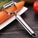 Rv Must-Have. 1Pc Stainless Steel Multifunctional Fruit And Vegetable Peeler, Grater, Shredder, And Cutter - Easy-To-Use Kitchen Tool For Peeling, Slicing, And Coring Fruits And Vegetables - Compact Dorm Essentials For Home Cooks - Image 3