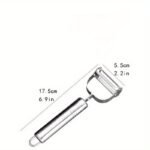 Rv Must-Have. 1Pc Stainless Steel Multifunctional Fruit And Vegetable Peeler, Grater, Shredder, And Cutter - Easy-To-Use Kitchen Tool For Peeling, Slicing, And Coring Fruits And Vegetables - Compact Dorm Essentials For Home Cooks - Image 2