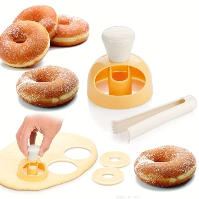 1Pc Universal Diy Donut Making Kit - Pp Non-Stick Plastic Donut Cutter With Dipping Tool, Easy-To-Use Home Kitchen Baking Tool - Image 5