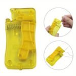 1Pc Lemon Yellow Automatic Needle Threader, Diy Hand Sewing Threader, Hand Machine Stitch Insertion Sewing Tool, Household Crafts & Sewing Supplies - Image 5