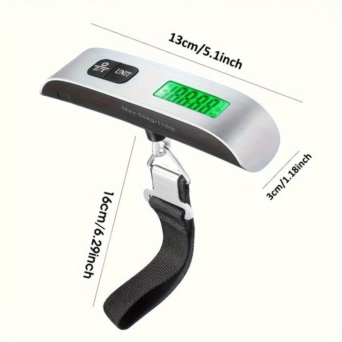 Portable Electronic Luggage Scale, Rechargeable Travel Suitcase Weigher, 36V Max Voltage, Basic Style, Plastic Material, 50Kg Capacity, With Led Display And Automatic Shut-Off - Image 4