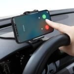 Universal Rotating Car Phone Holder - Made Of Waterproof Abs Material, Easy To Install, Oval Shape, Suitable For Various Car Models.