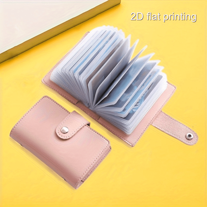 26 Card Slots Pu Leather Credit Card Storage Bag Unisex Simple Texture Multi-Card Slot Card Bag Coin Purse - Image 1