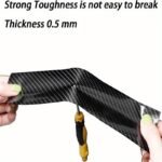 1 Roll Of 3D Nano Carbon Fiber Car Door Edge Protector, Pvc Waterproof And Scratch-Resistant Adhesive Tape, Universal Anti-Collision Film, Black Color - Image 9