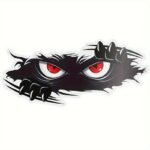 Angry Peeping Monster Vinyl Car Decal - Large, Durable Sticker For Cars, Trucks & Sports Vehicles, Black Bumper Sticker