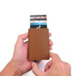 Sleek Men'S Rfid-Blocking Wallet - Ultra-Thin Aluminum Alloy With Multiple Card Slots, Stylish Metal Design - Image 10