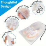 5Pcs/Set, Travel Shoes Storage Bag, Portable Shoes Packing Bag, Clear Shoes Pouch & Organizer - Image 5