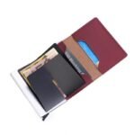 Sleek Men'S Rfid-Blocking Wallet - Ultra-Thin Aluminum Alloy With Multiple Card Slots, Stylish Metal Design - Image 9