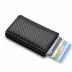 1Pc Ultra-Thin Rfid-Blocking Wallet For Men - Black Faux Leather With Aluminum Alloy, Compact And Lightweight, Perfect For Business, Travel, Camping & Daily Use, Rfid Blocking Wallet | Sleek Wallet Design | Durable Wallet - Image 7