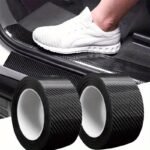 1 Roll Of 3D Nano Carbon Fiber Car Door Edge Protector, Pvc Waterproof And Scratch-Resistant Adhesive Tape, Universal Anti-Collision Film, Black Color