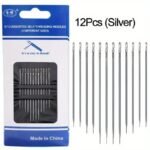 12/30Pcs Self-Threading Needles, Assorted Sizes, Threading-Free, Elderly Blind Needles, Hand Sewing, Quilting, Clothing & Cross S - Image 3