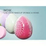 1Pc Clear Travel Makeup Sponge Holder, Mini Transparent Plastic Cosmetic Puff Storage Case, Portable Sponge Organizer For Beauty Blenders And Applicators