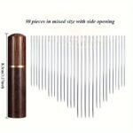 12/30Pcs Self-Threading Needles, Assorted Sizes, Threading-Free, Elderly Blind Needles, Hand Sewing, Quilting, Clothing & Cross S - Image 15
