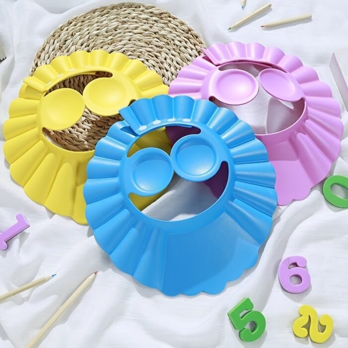 1Pc Blue Waterproof Shampoo Cap With Eva Material - Protective Ear Flaps For Bathing, Showering, And Washing Hair, Bath Accessories | Stylish Shampoo Cap | Evas Material - Image 5
