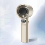 120-Speed Portable Mini Fan With Digital Display - Usb Rechargeable, Compact & Stylish Handheld Cooling Device For Travel, Outdoor, And Desktop Use, 1800Mah Battery, Led Air Volume Digital Displays, Portable Fan - Image 5