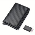 Sleek Men'S Rfid-Blocking Wallet - Ultra-Thin Aluminum Alloy With Multiple Card Slots, Stylish Metal Design - Image 5