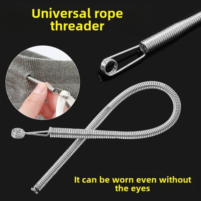Efficient Threader, Easy Thread Insertion For Various Sewing Projects - Universal Rope Threader With Spring-Loaded Eye, Ideal For Home Sewing And Multi-Purpose Elastic Waistband, Sewing Tool | Spring Loaded Threader | Durable Threader, Sewing Accessories - Image 1