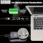 1Pc Men'S Electric Shaver With Usb-C Fast Charging & Long-Lasting Battery - Cordless Shaver With Digital Battery Display, High Quality, Lithium-Ion Power, Compact Travel Design For Home, Office, Travel - Ideal Gift For Men, Rechargeable Shaver, Office Grooming Tool, Stylish Grooming Accessory, Home Shaving, Modern Shaving Tool, Smooth Shave, Frequent Flyers - Image 4