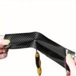 1 Roll Of 3D Nano Carbon Fiber Car Door Edge Protector, Pvc Waterproof And Scratch-Resistant Adhesive Tape, Universal Anti-Collision Film, Black Color - Image 6
