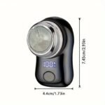 1Pc Men'S Electric Shaver With Usb-C Fast Charging & Long-Lasting Battery - Cordless Shaver With Digital Battery Display, High Quality, Lithium-Ion Power, Compact Travel Design For Home, Office, Travel - Ideal Gift For Men, Rechargeable Shaver, Office Grooming Tool, Stylish Grooming Accessory, Home Shaving, Modern Shaving Tool, Smooth Shave, Frequent Flyers - Image 2