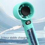 120-Speed Portable Mini Fan With Digital Display - Usb Rechargeable, Compact & Stylish Handheld Cooling Device For Travel, Outdoor, And Desktop Use, 1800Mah Battery, Led Air Volume Digital Displays, Portable Fan - Image 10