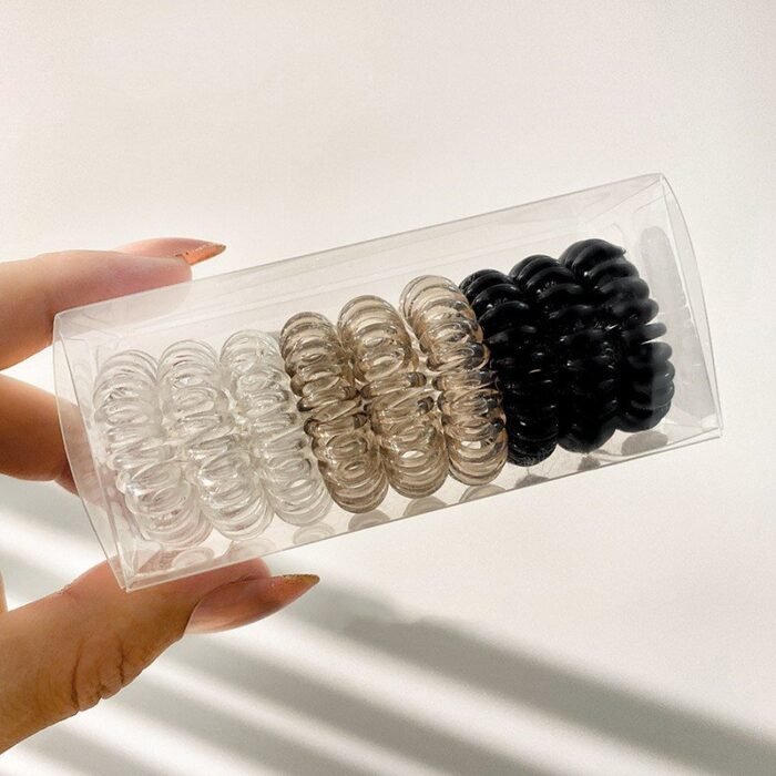 9 Pcs Spiral Hair Ties No Crease, Coil Hair Ties, Phone Cord Hair Ties, Women Ponytail Holder Elastics - Image 11