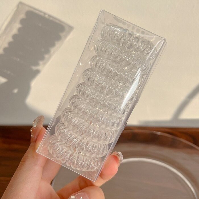 9 Pcs Spiral Hair Ties No Crease, Coil Hair Ties, Phone Cord Hair Ties, Women Ponytail Holder Elastics - Image 16