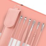 6Pcs Stainless Steel Ear Wax Removal Kit With Spiral Design - Includes Key Ring, Faux Leather Case & Cleaning Brush - Odorless, Battery-Free Ear Care Set, Ear Wax Removal Tool - Image 8