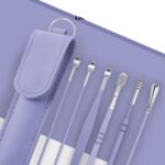6Pcs Stainless Steel Ear Wax Removal Kit With Spiral Design - Includes Key Ring, Faux Leather Case & Cleaning Brush - Odorless, Battery-Free Ear Care Set, Ear Wax Removal Tool - Image 10