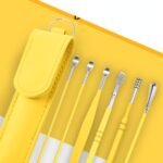 6Pcs Stainless Steel Ear Wax Removal Kit With Spiral Design - Includes Key Ring, Faux Leather Case & Cleaning Brush - Odorless, Battery-Free Ear Care Set, Ear Wax Removal Tool - Image 2