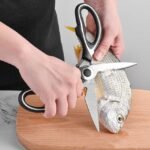 1Pc Heavy-Duty Stainless Steel Kitchen Scissors - Ergonomic Multi-Purpose Shears For Poultry, Fish, Meat, Poultry Bones & Grilling - Food-Safe, Durable & Easy-Clean Design - Image 10