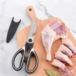 1Pc Heavy-Duty Stainless Steel Kitchen Scissors - Ergonomic Multi-Purpose Shears For Poultry, Fish, Meat, Poultry Bones & Grilling - Food-Safe, Durable & Easy-Clean Design - Image 6