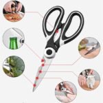 1Pc Heavy-Duty Stainless Steel Kitchen Scissors - Ergonomic Multi-Purpose Shears For Poultry, Fish, Meat, Poultry Bones & Grilling - Food-Safe, Durable & Easy-Clean Design - Image 4