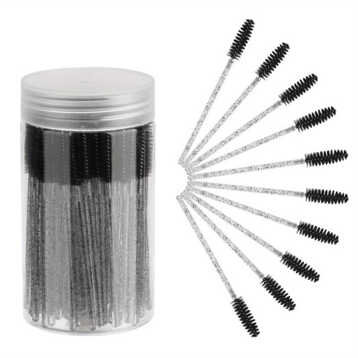 10Pcs/100Pcs Disposable Eyelash Brush Mascara Stick Makeup Brush Applicator Set For Extending Eyelashes And Eyebrow - Image 3